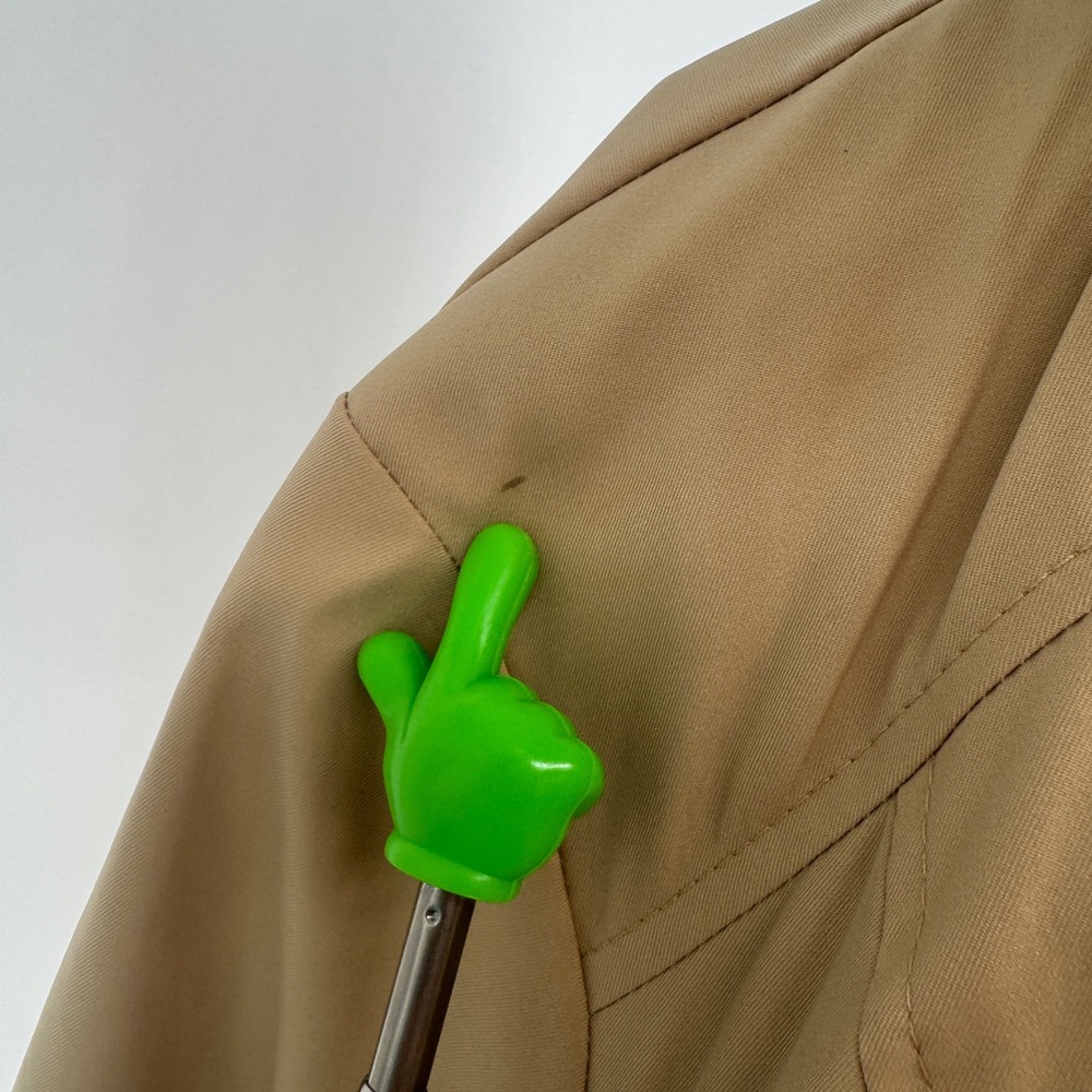 Lands End Womens Tan Khaki Hooded Raincoat Parka Jacket Size M RN 168874 - Picture 5 of 16